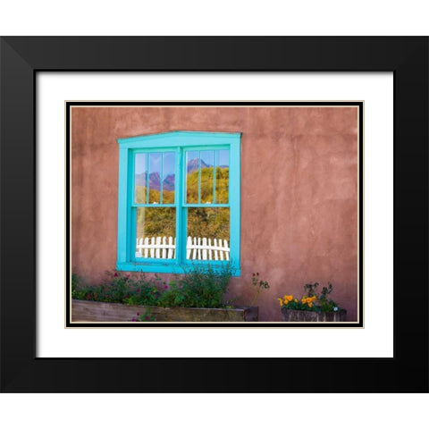 New Mexico Adobe II Black Modern Wood Framed Art Print with Double Matting by Mahan, Kathy