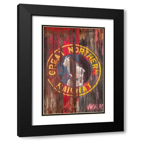 Railroad Car I Black Modern Wood Framed Art Print with Double Matting by Mahan, Kathy