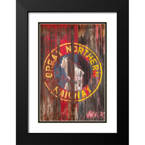 Railroad Car I Black Modern Wood Framed Art Print with Double Matting by Mahan, Kathy