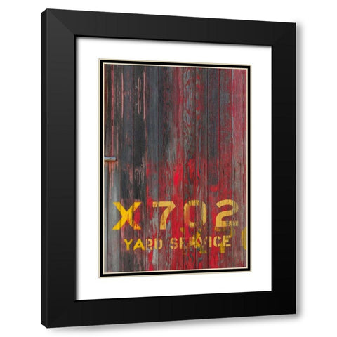 Railroad Car II Black Modern Wood Framed Art Print with Double Matting by Mahan, Kathy