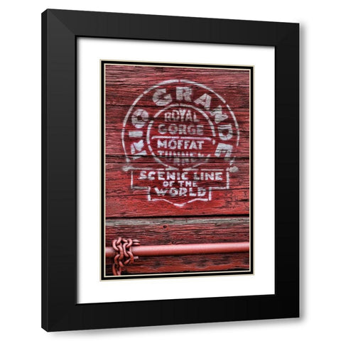 Railroad Car IV Black Modern Wood Framed Art Print with Double Matting by Mahan, Kathy