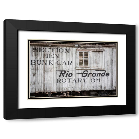 Historic Train II Black Modern Wood Framed Art Print with Double Matting by Mahan, Kathy
