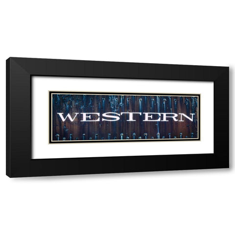 Western Black Modern Wood Framed Art Print with Double Matting by Mahan, Kathy