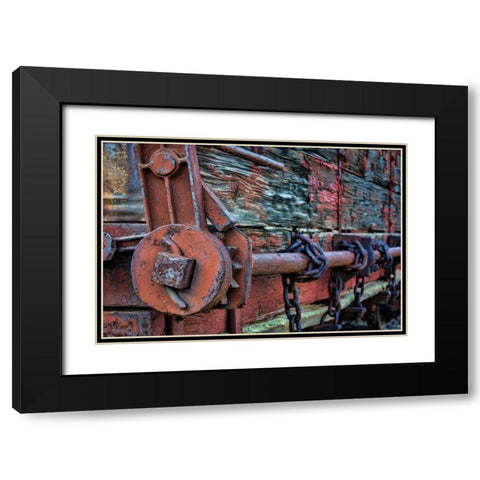 Train Details IV Black Modern Wood Framed Art Print with Double Matting by Mahan, Kathy
