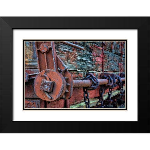 Train Details IV Black Modern Wood Framed Art Print with Double Matting by Mahan, Kathy