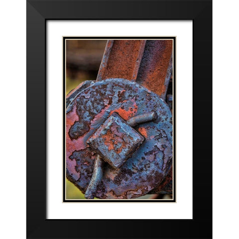 Train Details V Black Modern Wood Framed Art Print with Double Matting by Mahan, Kathy