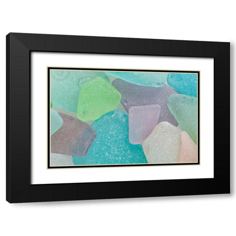 Beach Glass II Black Modern Wood Framed Art Print with Double Matting by Mahan, Kathy