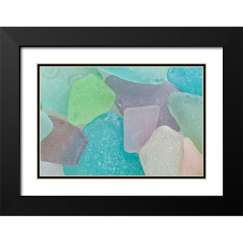 Beach Glass II Black Modern Wood Framed Art Print with Double Matting by Mahan, Kathy