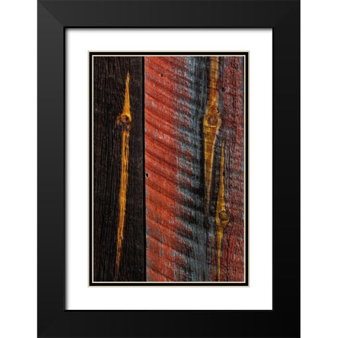 Distressed II Black Modern Wood Framed Art Print with Double Matting by Mahan, Kathy