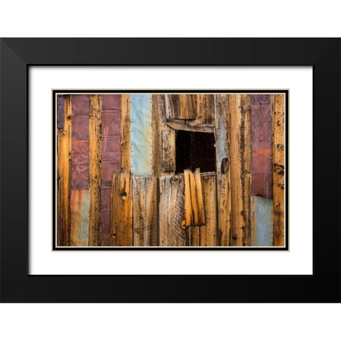 Weathered Wall I Black Modern Wood Framed Art Print with Double Matting by Mahan, Kathy