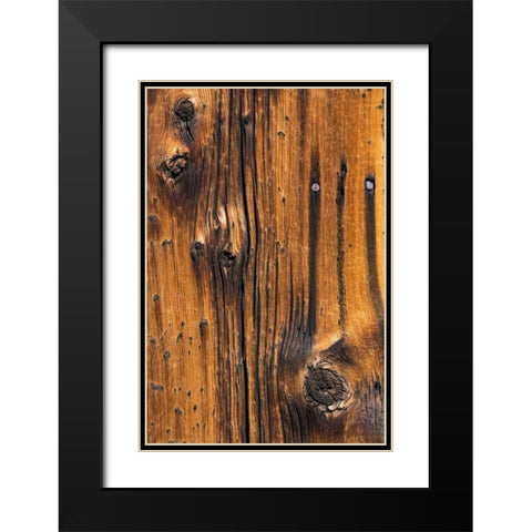 Wood Detail I Black Modern Wood Framed Art Print with Double Matting by Mahan, Kathy