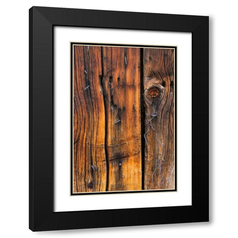 Wood Detail II Black Modern Wood Framed Art Print with Double Matting by Mahan, Kathy