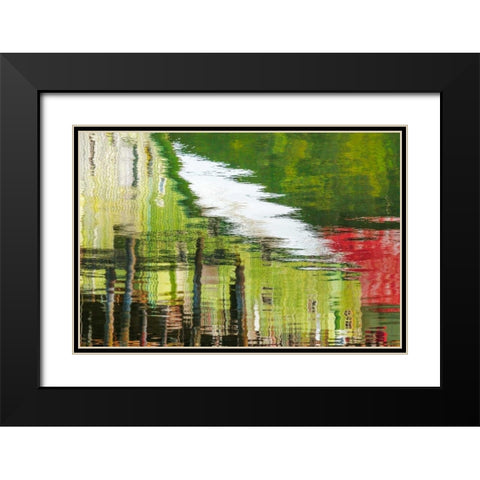 Cannery Reflections I Black Modern Wood Framed Art Print with Double Matting by Mahan, Kathy
