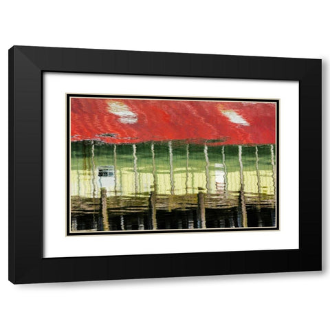 Cannery Reflections II Black Modern Wood Framed Art Print with Double Matting by Mahan, Kathy