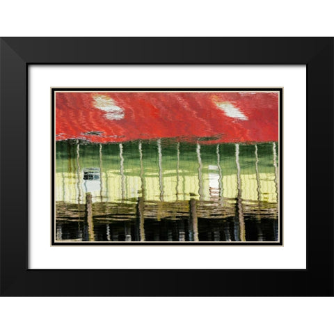 Cannery Reflections II Black Modern Wood Framed Art Print with Double Matting by Mahan, Kathy
