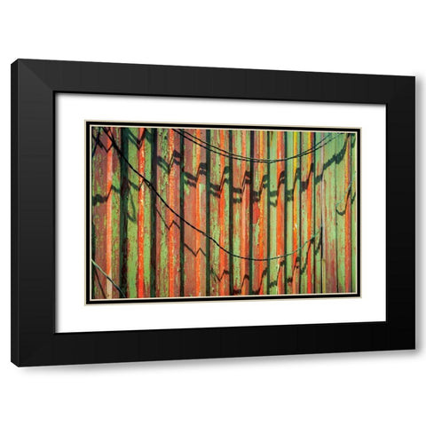 Cannery Wall Black Modern Wood Framed Art Print with Double Matting by Mahan, Kathy