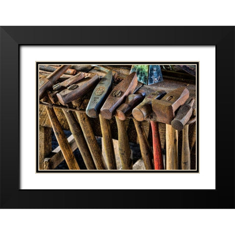 Blacksmith Shop II Black Modern Wood Framed Art Print with Double Matting by Mahan, Kathy
