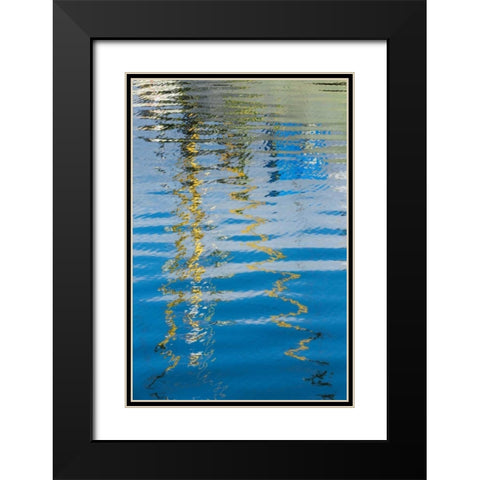 Boat Reflection II Black Modern Wood Framed Art Print with Double Matting by Mahan, Kathy