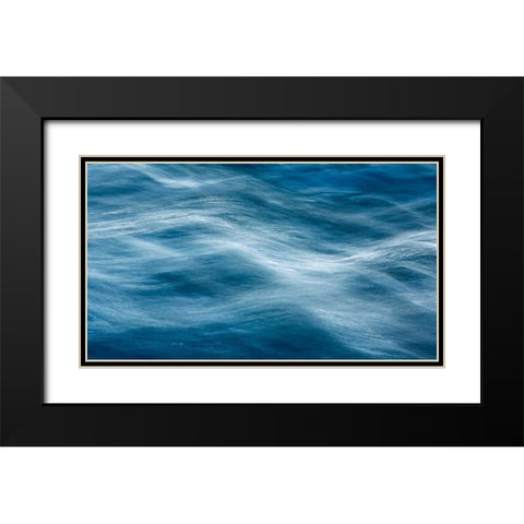 River Motion II Black Modern Wood Framed Art Print with Double Matting by Mahan, Kathy
