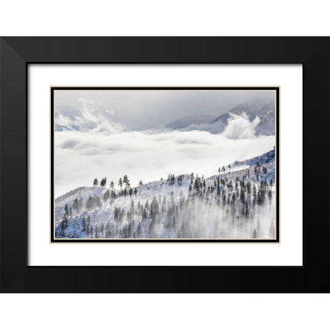 Daggett Pass II Black Modern Wood Framed Art Print with Double Matting by Mahan, Kathy