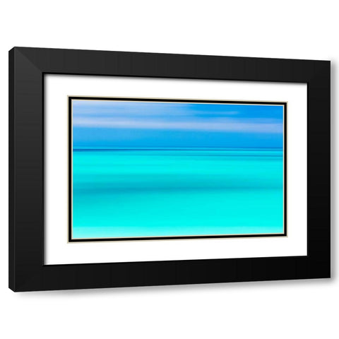 Tropical Abstract V Black Modern Wood Framed Art Print with Double Matting by Mahan, Kathy