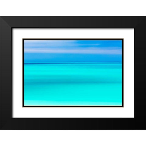 Tropical Abstract V Black Modern Wood Framed Art Print with Double Matting by Mahan, Kathy