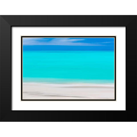 Tropical Abstract VIII Black Modern Wood Framed Art Print with Double Matting by Mahan, Kathy