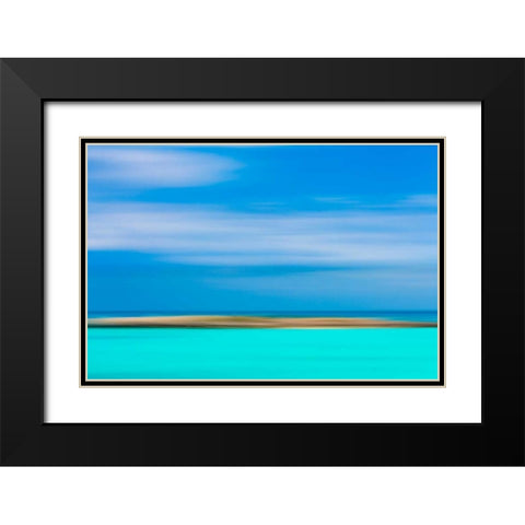 Tropical Abstract IX Black Modern Wood Framed Art Print with Double Matting by Mahan, Kathy