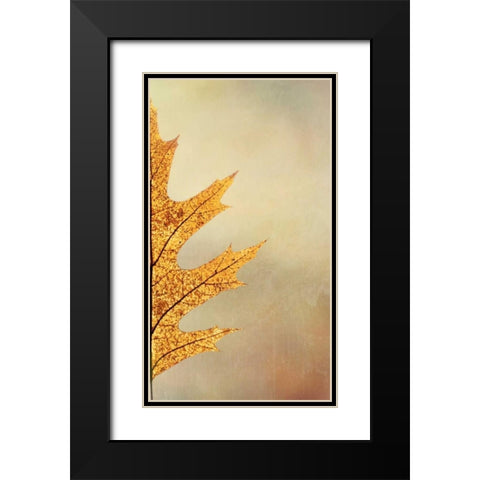 Oak Leaf II Black Modern Wood Framed Art Print with Double Matting by Mahan, Kathy
