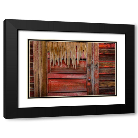 Weathered Door III Black Modern Wood Framed Art Print with Double Matting by Mahan, Kathy