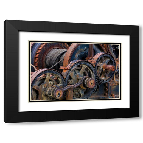 Mining Equipment II Black Modern Wood Framed Art Print with Double Matting by Mahan, Kathy