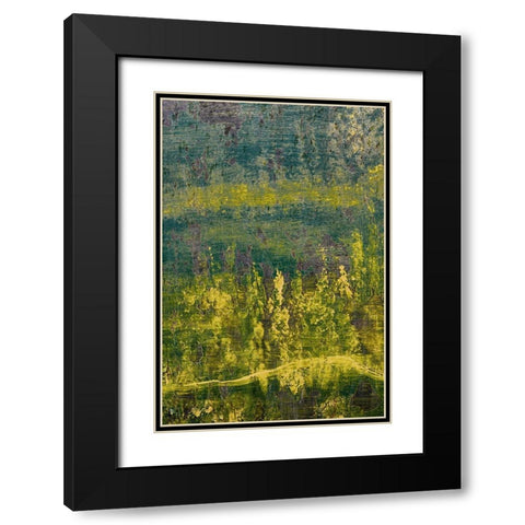 Paint on an Oil Drum II Black Modern Wood Framed Art Print with Double Matting by Mahan, Kathy