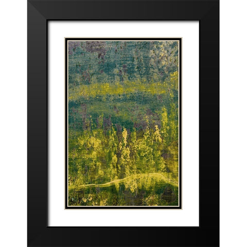 Paint on an Oil Drum II Black Modern Wood Framed Art Print with Double Matting by Mahan, Kathy