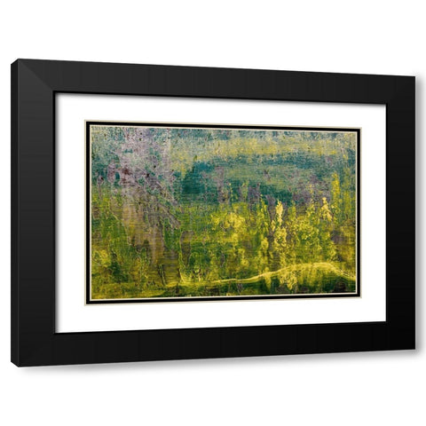 Paint on an Oil Drum III Black Modern Wood Framed Art Print with Double Matting by Mahan, Kathy