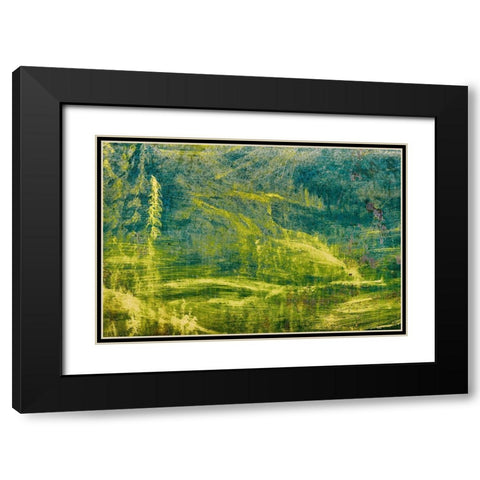 Paint on an Oil Drum IV Black Modern Wood Framed Art Print with Double Matting by Mahan, Kathy