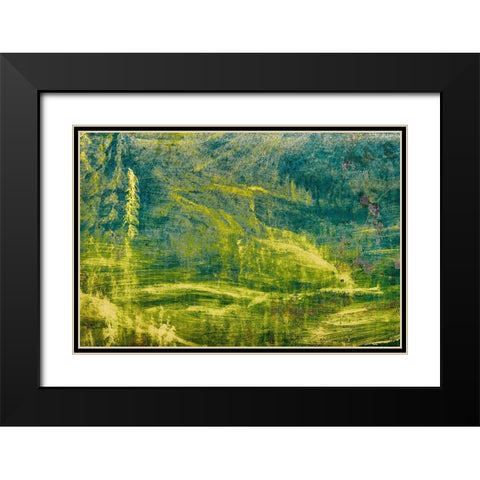 Paint on an Oil Drum IV Black Modern Wood Framed Art Print with Double Matting by Mahan, Kathy