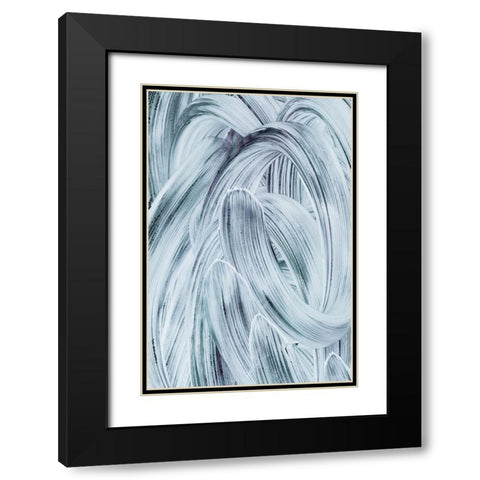 Soapy Swirls II Black Modern Wood Framed Art Print with Double Matting by Mahan, Kathy