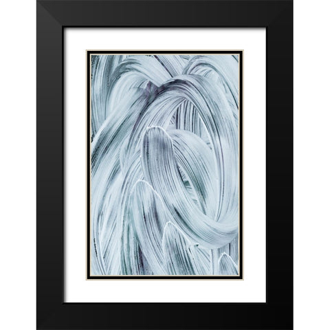 Soapy Swirls II Black Modern Wood Framed Art Print with Double Matting by Mahan, Kathy