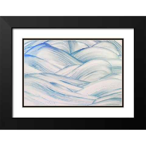 Turbulent Waters I Black Modern Wood Framed Art Print with Double Matting by Mahan, Kathy