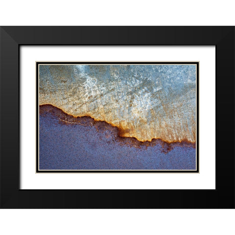 Metal Patterns II Black Modern Wood Framed Art Print with Double Matting by Mahan, Kathy
