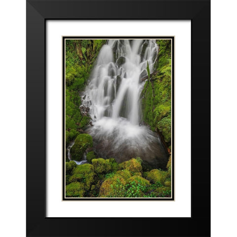 Waterfall II Black Modern Wood Framed Art Print with Double Matting by Mahan, Kathy