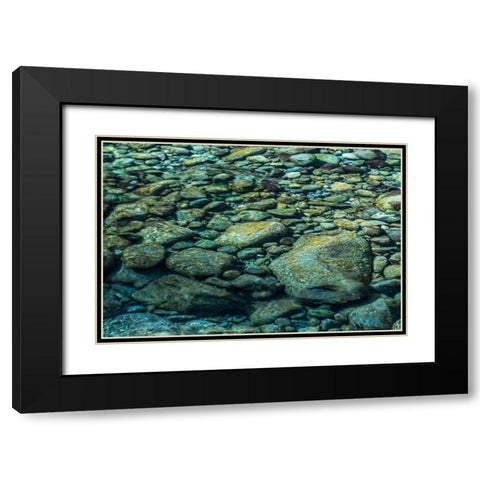 Sol Duc River Rocks II Black Modern Wood Framed Art Print with Double Matting by Mahan, Kathy