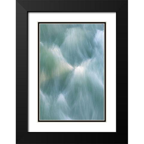 The Art of Flowing Water I Black Modern Wood Framed Art Print with Double Matting by Mahan, Kathy