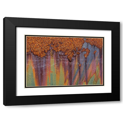 Rust I Black Modern Wood Framed Art Print with Double Matting by Mahan, Kathy