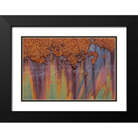 Rust I Black Modern Wood Framed Art Print with Double Matting by Mahan, Kathy
