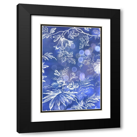 Floral Bokeh II Black Modern Wood Framed Art Print with Double Matting by Mahan, Kathy