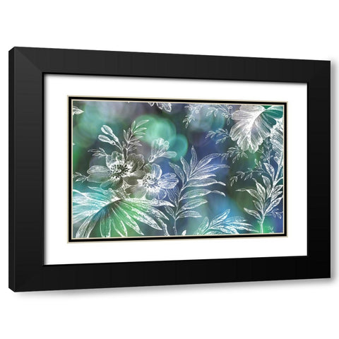 Floral Bokeh III Black Modern Wood Framed Art Print with Double Matting by Mahan, Kathy