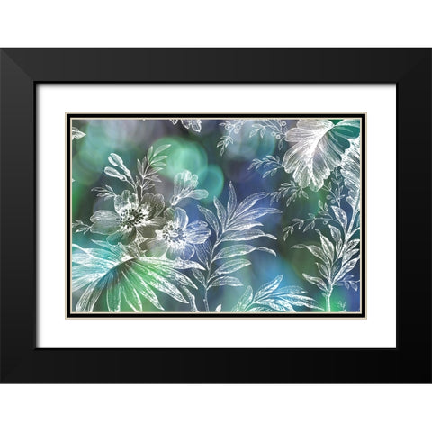 Floral Bokeh III Black Modern Wood Framed Art Print with Double Matting by Mahan, Kathy
