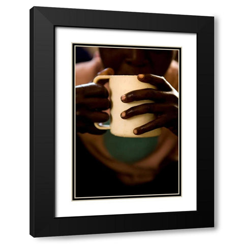 Serene Mornings Black Modern Wood Framed Art Print with Double Matting by Millet, Karyn