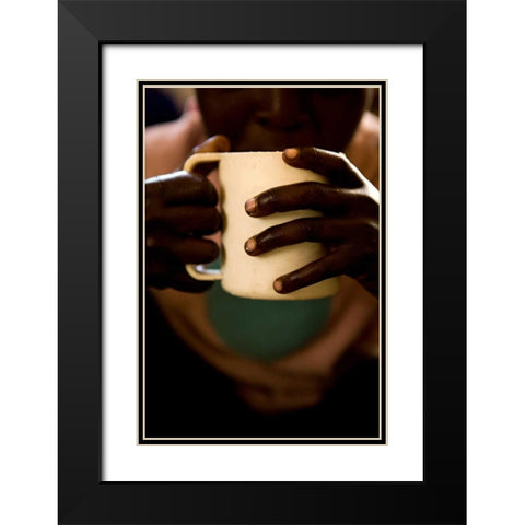 Serene Mornings Black Modern Wood Framed Art Print with Double Matting by Millet, Karyn